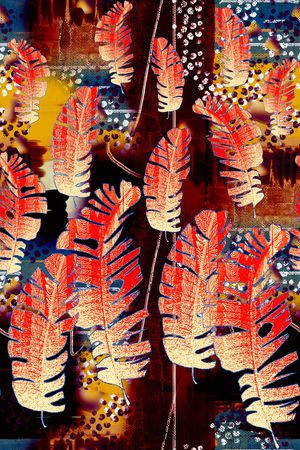 热带华亿平台印花华亿平台图片