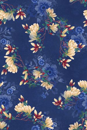 玉兰花印花华亿平台图片