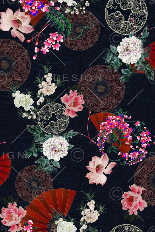 花卉印花华亿平台图片