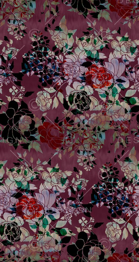 花卉印花华亿平台图片