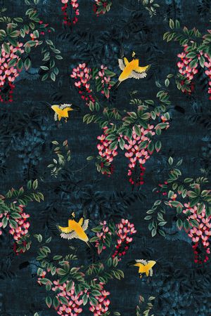 花鸟印花华亿平台图片