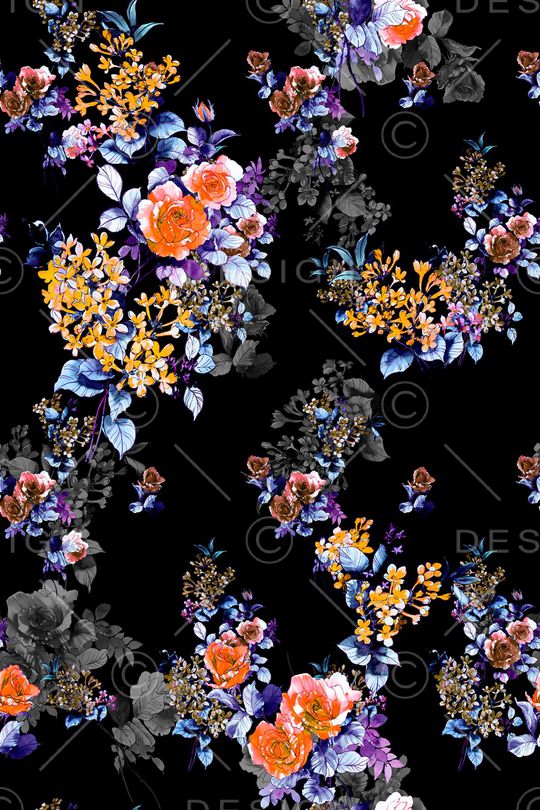 花卉印花华亿平台图片