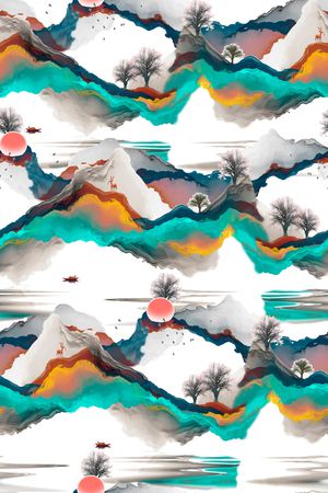 旗袍印花华亿平台图片