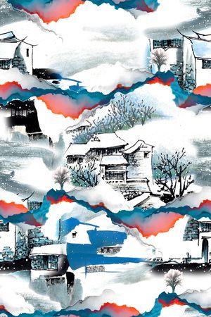 旗袍印花华亿平台图片