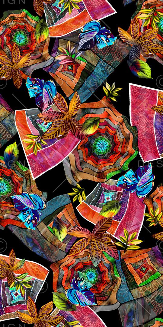 绿植树叶印花华亿平台图片