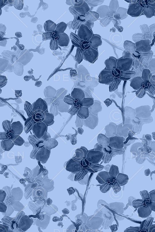 清爽底花卉印花华亿平台图片