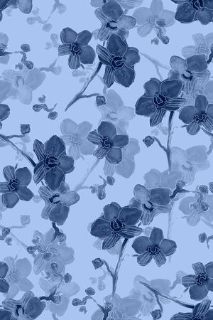 清爽底花卉印花华亿平台图片