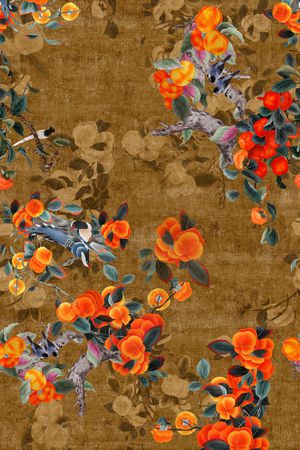 花鸟印花华亿平台图片