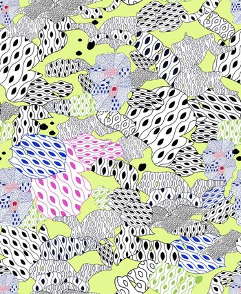 1341154-08线条几何拼接黄底