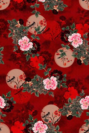 花卉印花华亿平台图片