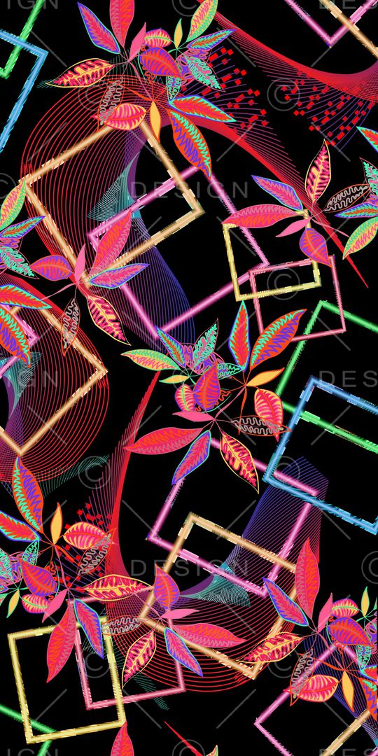 绿植树叶印花华亿平台图片