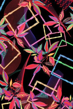 绿植树叶印花华亿平台图片