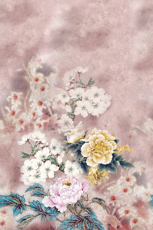 花卉印花华亿平台图片