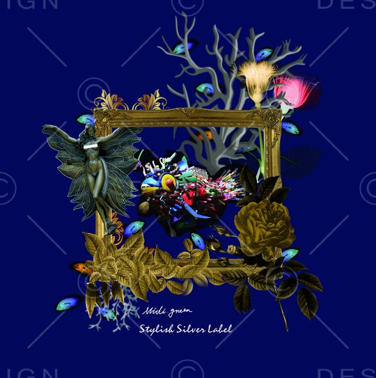 胸前独幅印花华亿平台图片