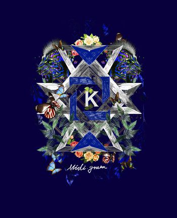 胸前独幅印花华亿平台图片