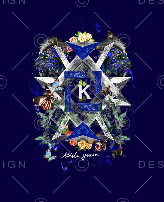 胸前独幅印花华亿平台图片