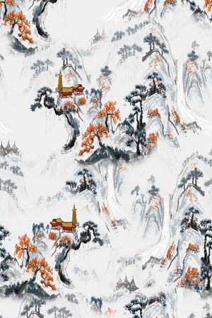 旗袍印花华亿平台图片