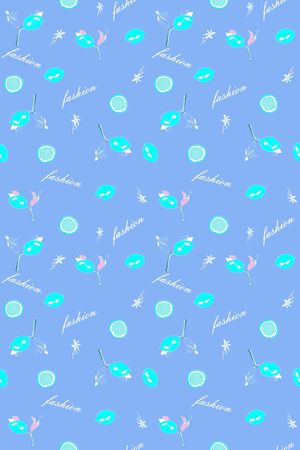 蓝色印花华亿平台图片