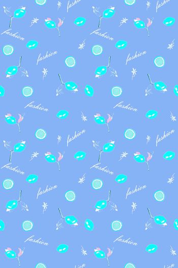 蓝色印花华亿平台图片