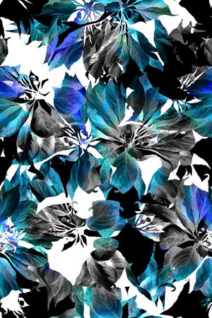 抽象花卉印花华亿平台图片