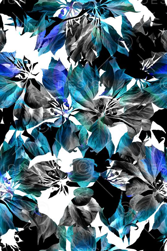 抽象花卉印花华亿平台图片