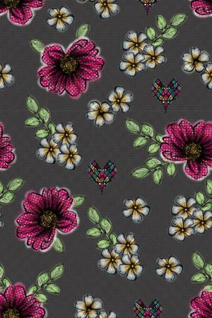 花卉印花华亿平台图片