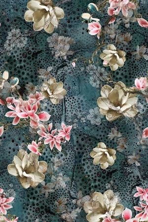 花卉印花华亿平台图片