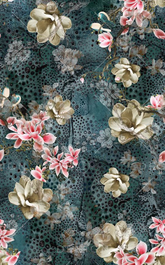 花卉印花华亿平台图片