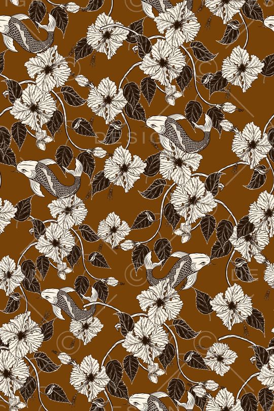 抽象花卉印花华亿平台图片