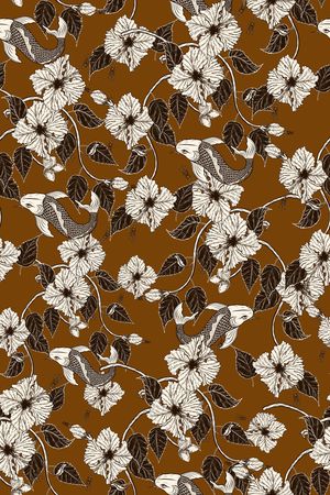 抽象花卉印花华亿平台图片