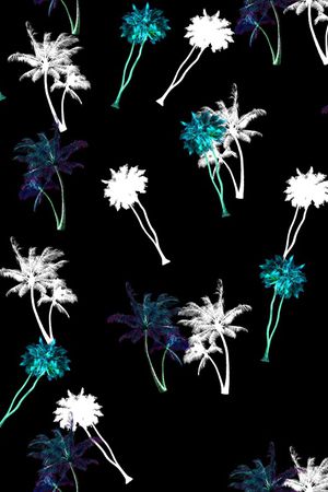 椰子树印花华亿平台图片