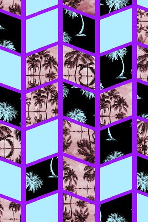 椰子树印花华亿平台图片