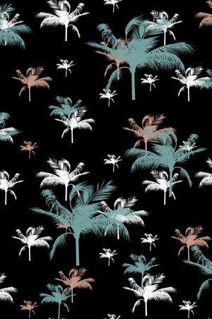 椰子树印花华亿平台图片