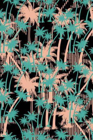 椰子树印花华亿平台图片