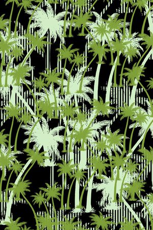 椰子树印花华亿平台图片