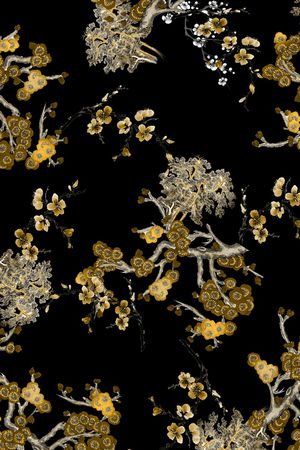 绿植树叶印花华亿平台图片