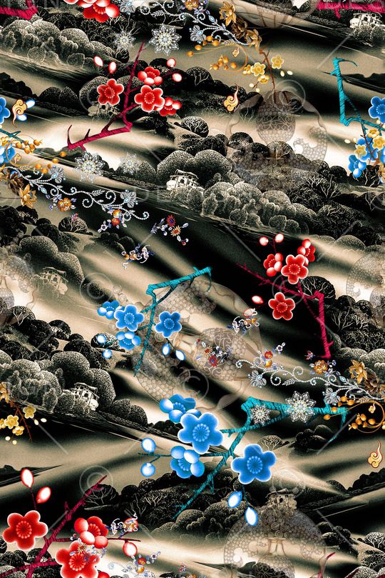 复古印花华亿平台图片