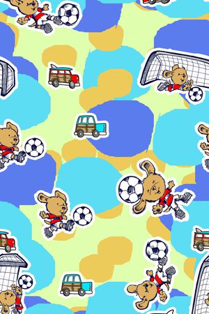 卡通动物印花华亿平台图片