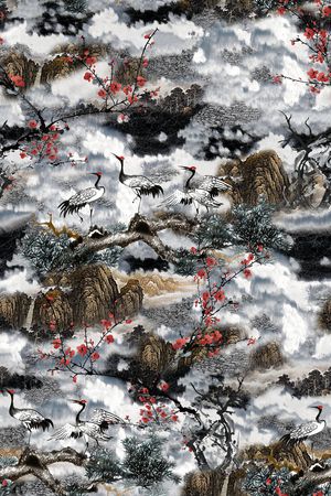 梅花印花华亿平台图片