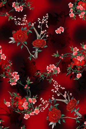 绿植树叶印花华亿平台图片