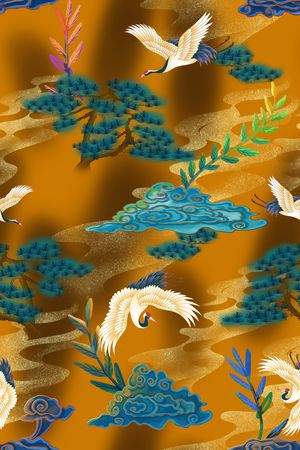 绿植树叶印花华亿平台图片