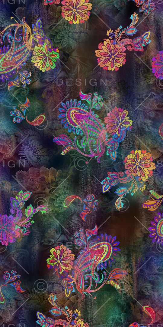 佩斯利印花华亿平台图片