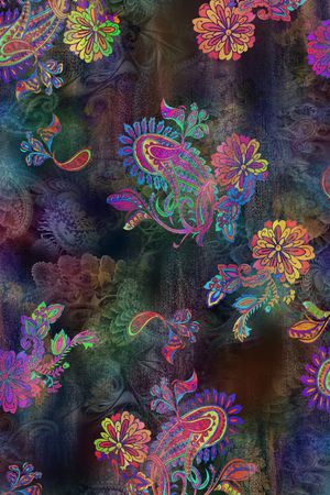 佩斯利印花华亿平台图片