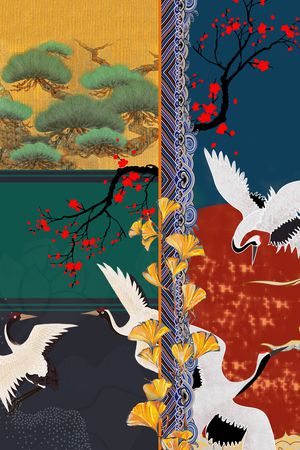 梅花印花华亿平台图片