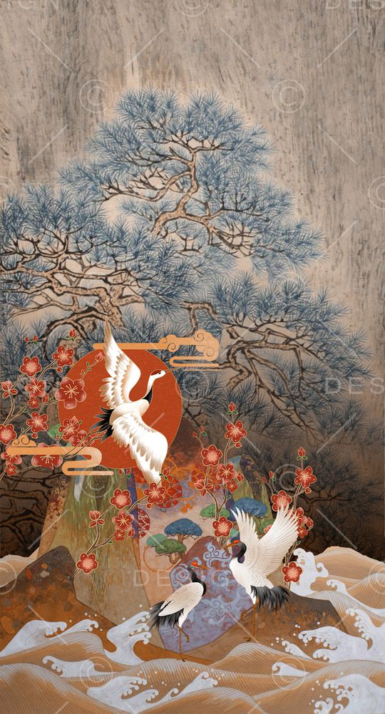 梅花印花华亿平台图片