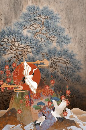 梅花印花华亿平台图片