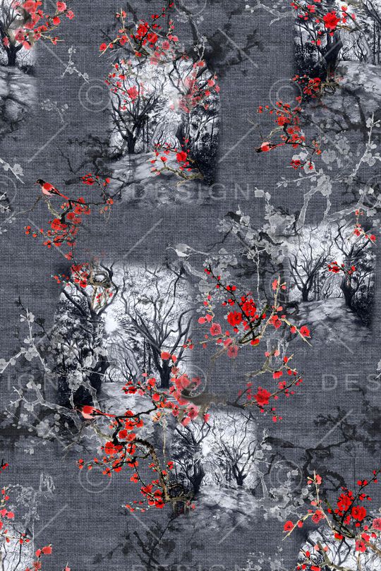 梅花印花华亿平台图片