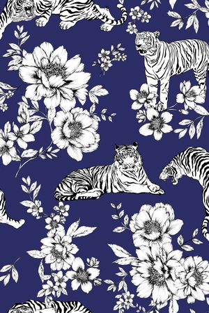 动物花卉印花华亿平台图片