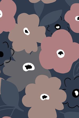 抽象花卉印花华亿平台图片