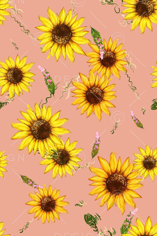 向日葵印花华亿平台图片